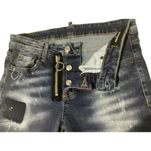 DSQUARED2 Distressed Paint Splatter cool guy Jeans size 48 (US 32-33)